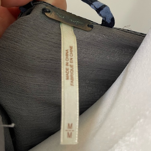 Free People Mixed Print Paisley Bohemian Balloon Sleeve Oversized Kimono M - Picture 6 of 7